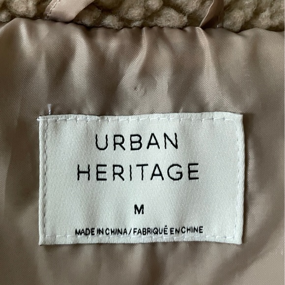 Beige faux shearling jacket size M urban heritage - Picture 3 of 3